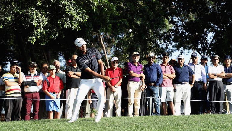 Sharma stayed on top of the leaderboard with a birdie on the 18th