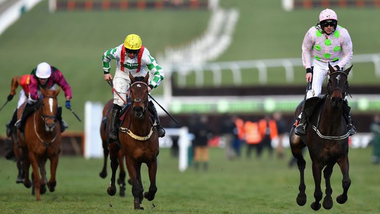 Benie Des Dieux and Ruby Walsh win the OLBG Mares' Hurdle