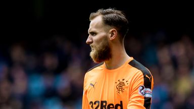 Image of Jak Alnwick played in goal for Rangers in the 2-1 win over Hearts
