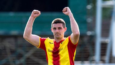Image of Kris Doolan's shot against Morton hit the back of the net but was not given as a goal