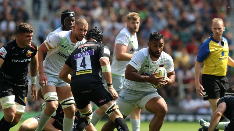 No 8 Billy Vunipola put his injury worries behind him to score the opening try