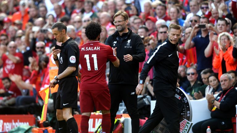 Jurgen Klopp says that it's obvious that Salah has still "clicked"