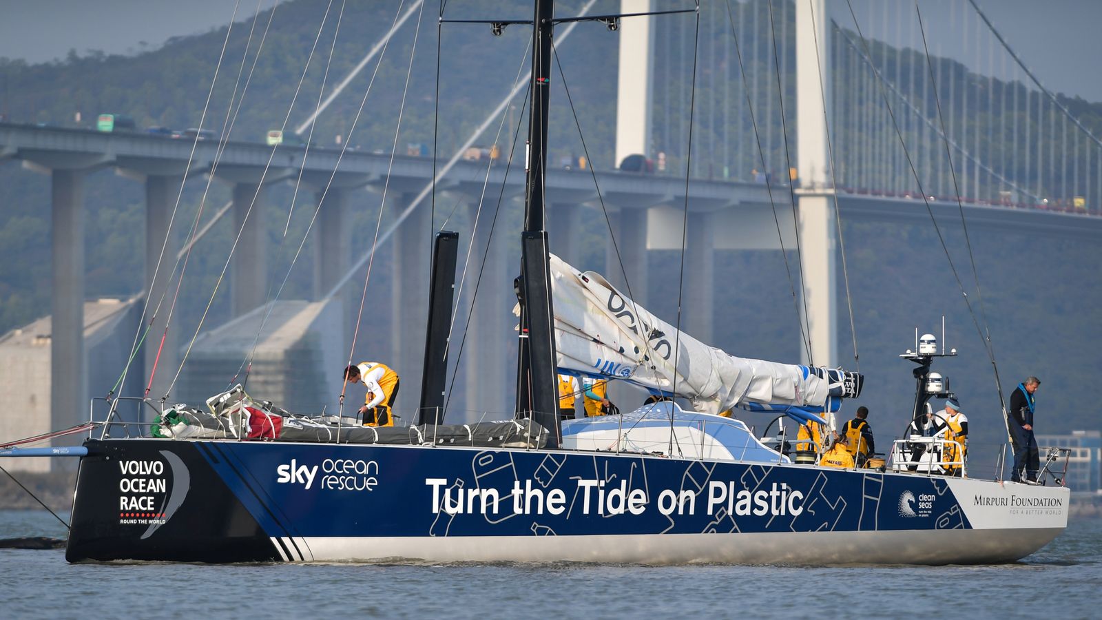 Orla Chennaoui climbs aboard the Turn the Tide on Plastic boat ...