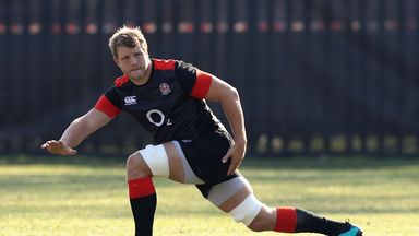 Joe Launchbury trained with his England team-mates in Durban on Wednesday