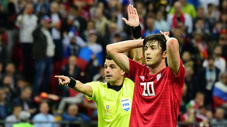 Iran's equaliser was disallowed after consultation with VAR