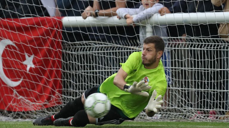 Bela Fejer was the shootout hero for Karpatalya, making three impressive saves