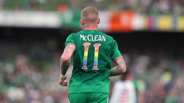 The Republic of Ireland and opponents USA wore rainbow numbers on their shirts last weekend to mark Pride month