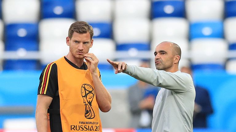 Martinez (right) revealed on Friday morning Vertonghen's injury lay-off