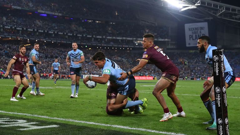 Latrell Mitchell's second-half try was perhaps the most significant moment of the match 