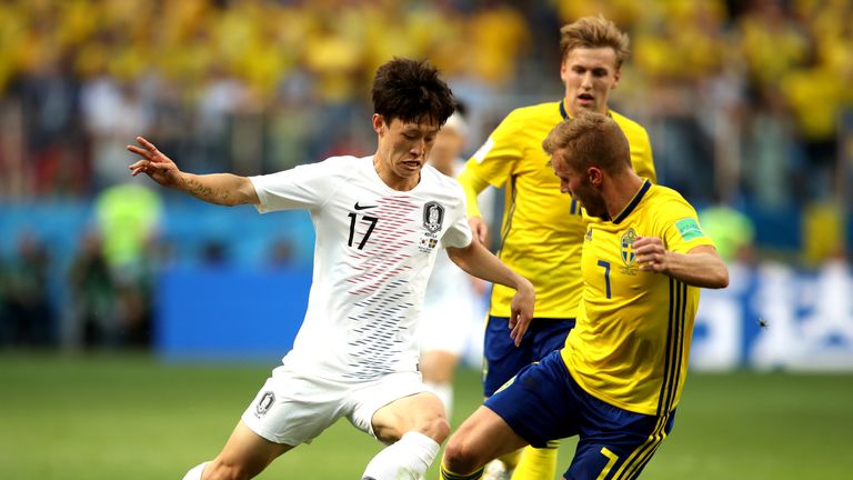South Korea were beaten 1-0 by Sweden in their opening group game
