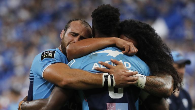 Dejected Montpellier players react following final defeat