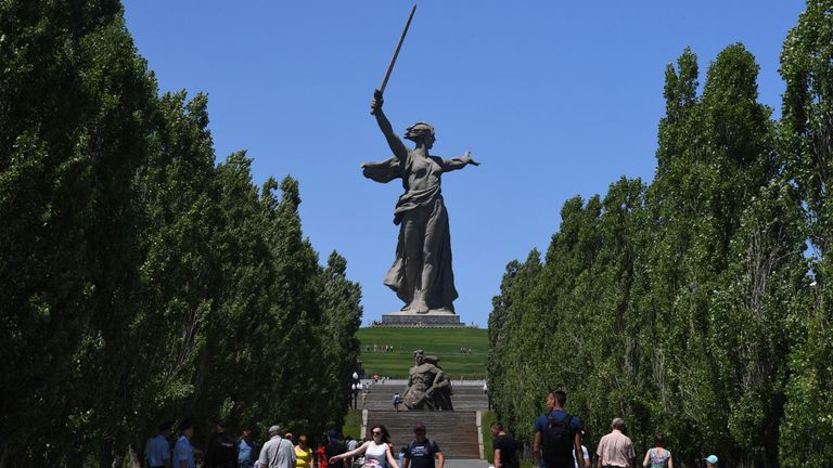 The Motherland Calls statue in Volgograd