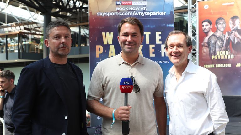Barney Francis, Eddie Hearn and Adam Smith confirm the AJ deal