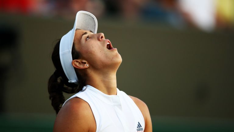 Garbine Muguruza crashed out of Wimbledon on Thursday