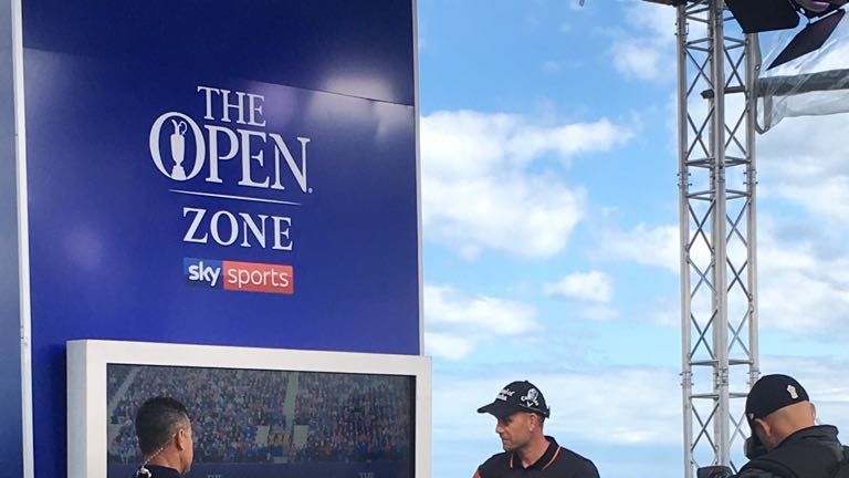 Henrik Stenson was one of the players to visit the Open Zone