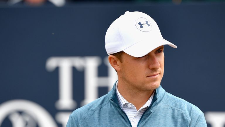 Spieth was at Carnoustie on Monday to hand back the Claret Jug 