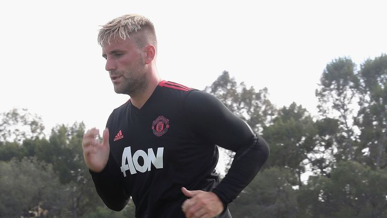 Luke Shaw has been working hard ahead of the new season at Manchester United