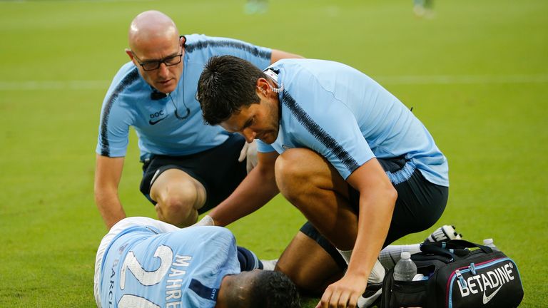 Mahrez picked up an ankle injury against Bayern