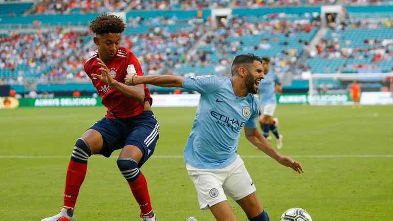 Riyad Mahrez injured his ankle early in Man City's 3-2 draw over Bayern Munich