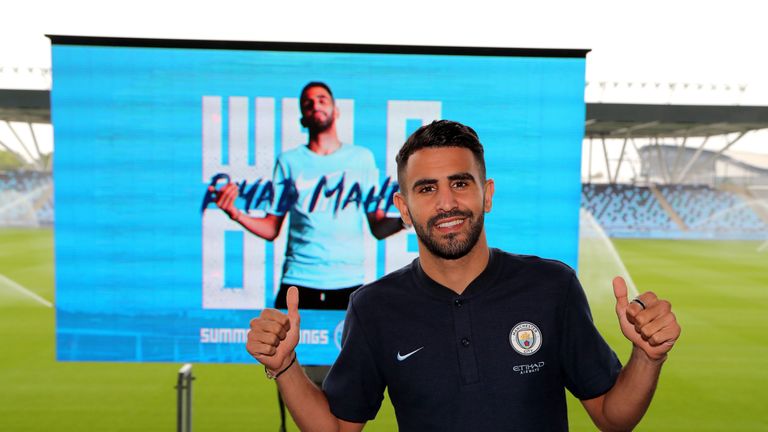 Riyad Mahrez became Manchester City's club record signing this summer