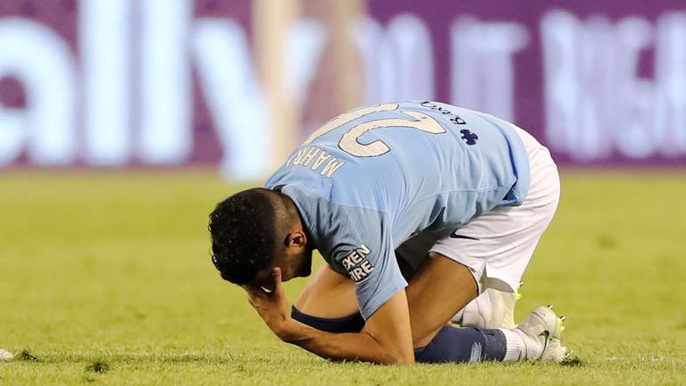 Riyad Mahrez made his debut for Man City in Chicago
