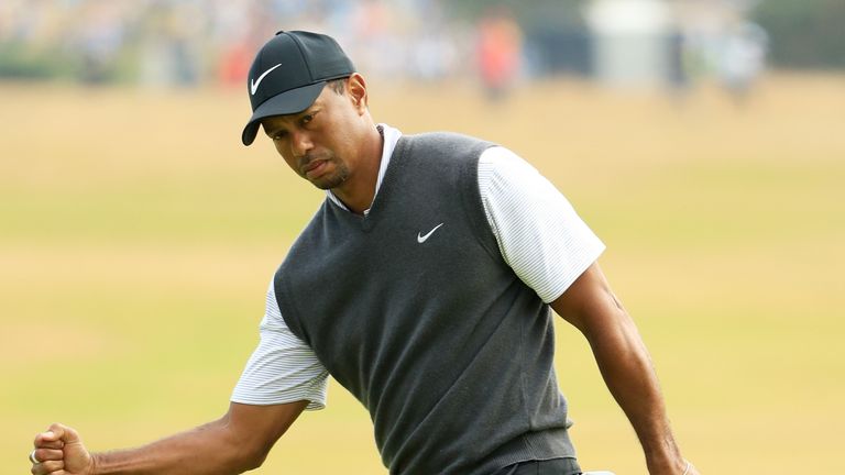 Tiger Woods enjoyed his best round at The Open for 12 years