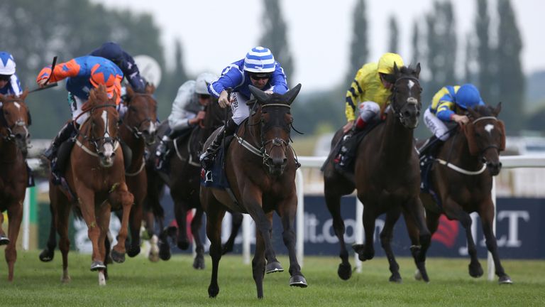 Stratum (centre) - leads Willie Mullins charge