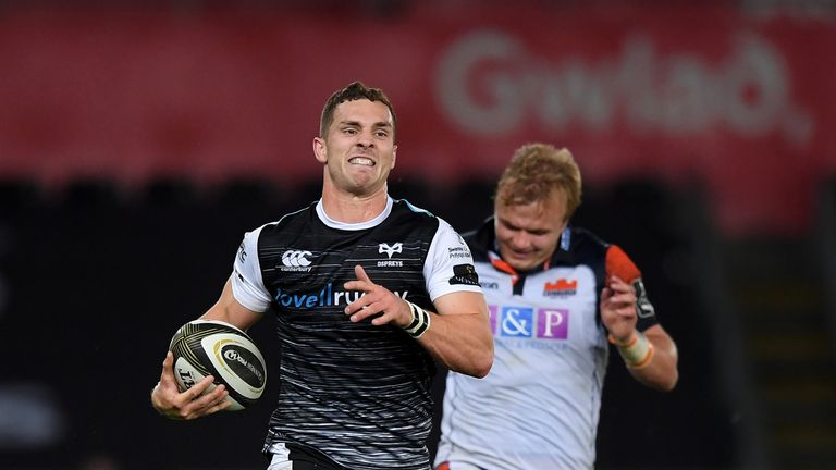 George North was on the scoresheet as the Ospreys booked a Champions Cup place ahead of the Scarlets