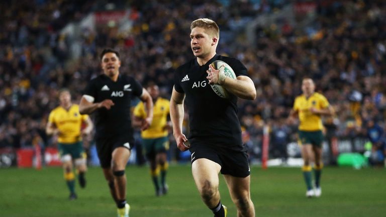 Jack Goodhue notched a try on his Rugby Championship debut