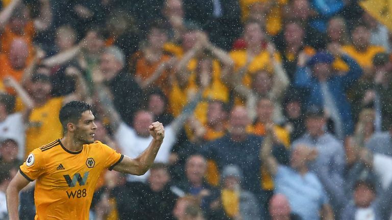 Benfica loanee Raul Jimenez grabbed a debut goal for Wolves