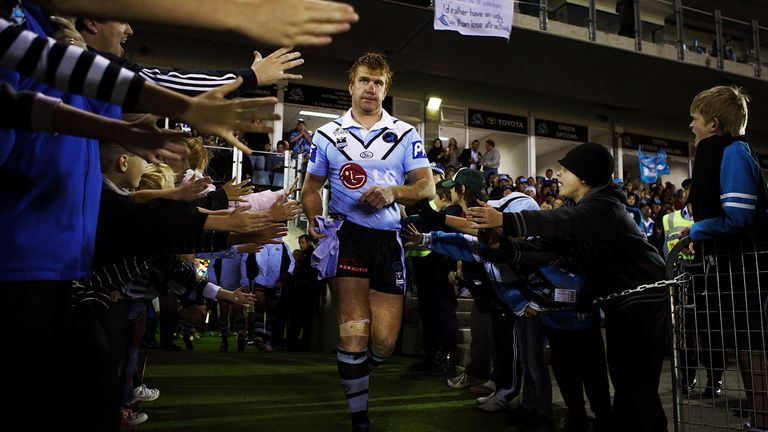 Lance Thompson running out for the Sharks in 2008