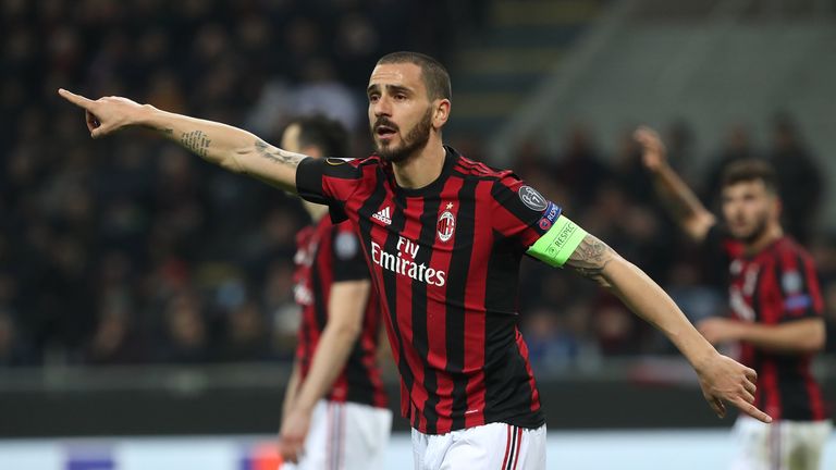 Leonardo Bonucci joined Milan for £37.8m as one of a number of signings in 2017