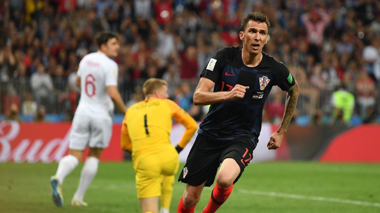 Mario Mandzukic scored the decisive goal in extra time to knock England out