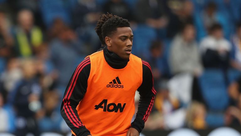 Anthony Martial was handed a rare starting place for United