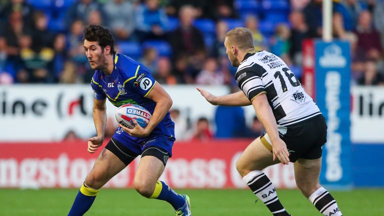 Warrington's Stefan Ratchford showed great feet to step over for a try late on 