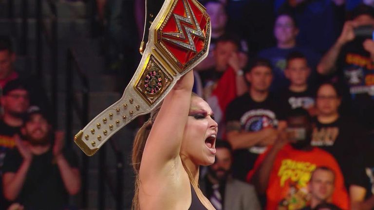 Ronda Rousey won the WWE title from Alexa Bliss