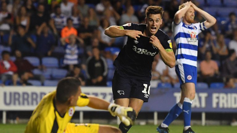 Tom Lawrence celebrates his injury-time winner