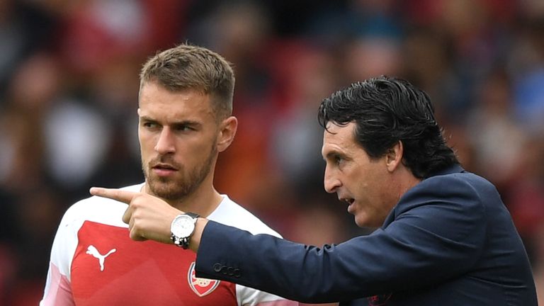 Image result for aaron ramsey and emery
