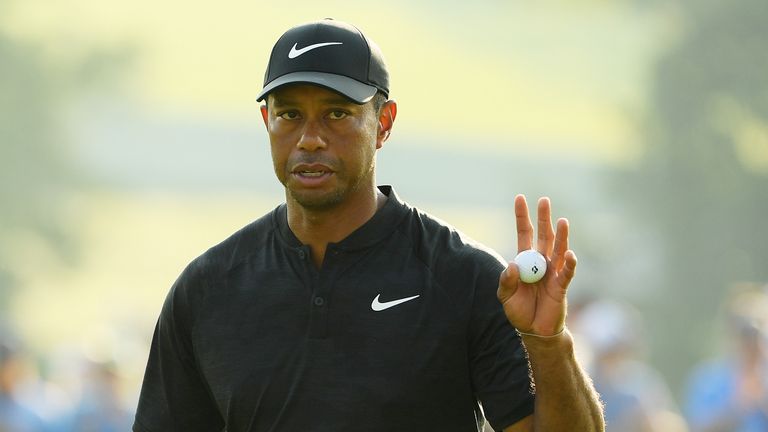 Tiger Woods is well placed at Bellerive