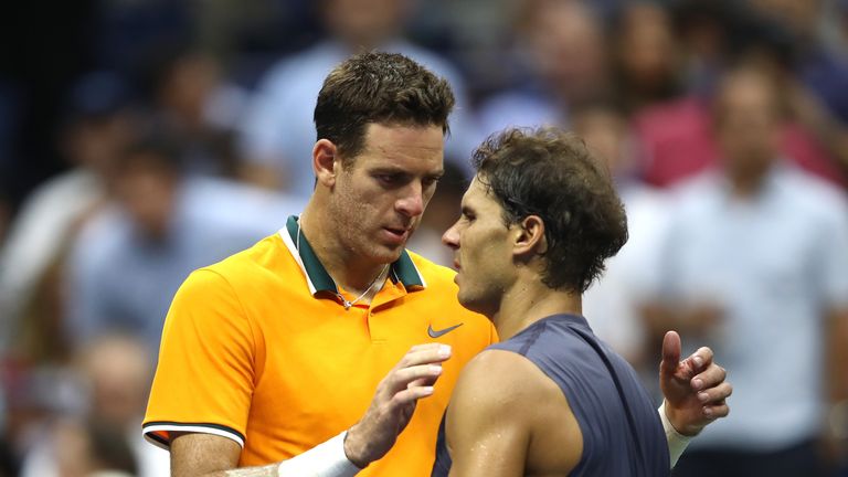 Juan Martin del Potro offered some words of consolation to Nadal after the match