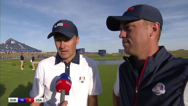 Jordan Spieth believes the USA can put pressure on the Europeans on the final day, after winning his foursomes match with Justin Thomas. 