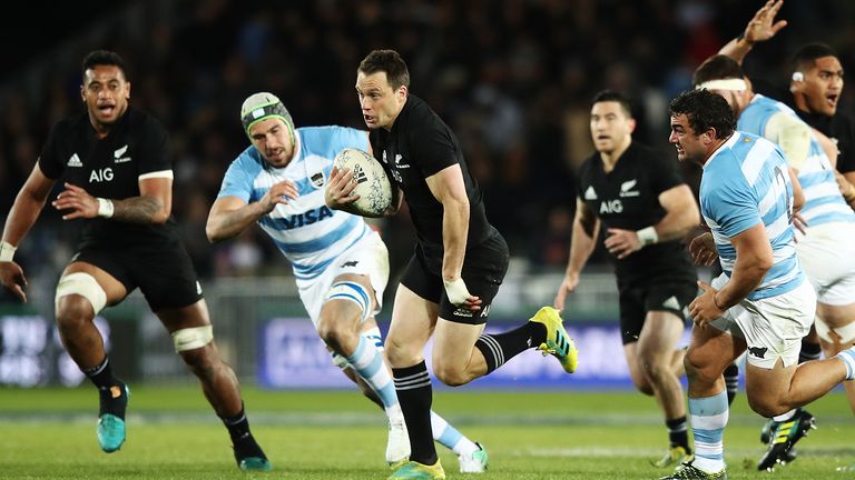Highlights of New Zealand's 46-24 Rugby Championship success over Argentina