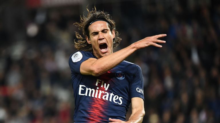 Edinson Cavani scored twice in PSG's win