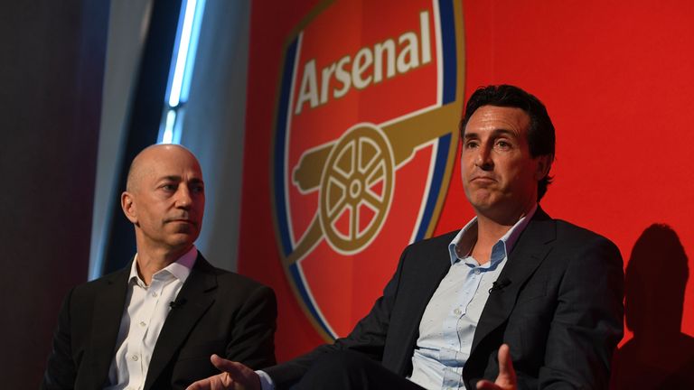 Unai Emery says he would have preferred if Ivan Gazidis had stayed at Arsenal