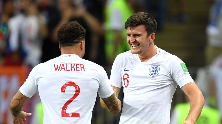 Kyle Walker (left) and Harry Maguire are both born in Yorkshire and the Humber