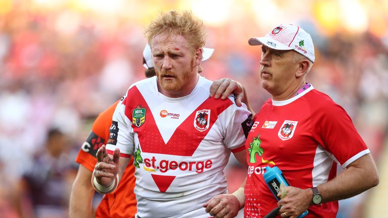 Dragons will be hoping James Graham will pass concussion protocols
