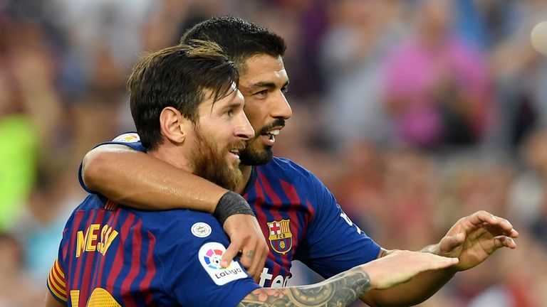 Lionel Messi (18) and Luis Suarez (15) are the top two goalscorers in La Liga so far this season