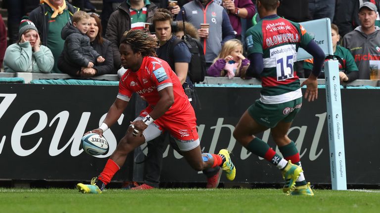 Sale's Marland Yarde scored the first try of the game