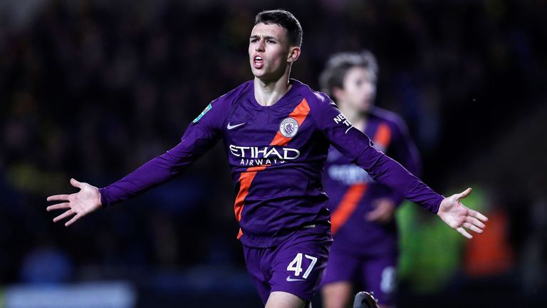 Foden scored his first City goal at Oxford