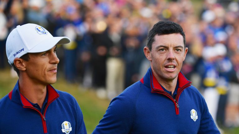 Rory McIlroy is paired with Ryder Cup partner Thorbjorn Olesen